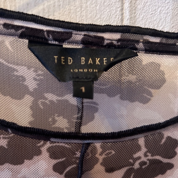 Ted Baker Semi-Sheer Printed Top - Picture 2 of 4